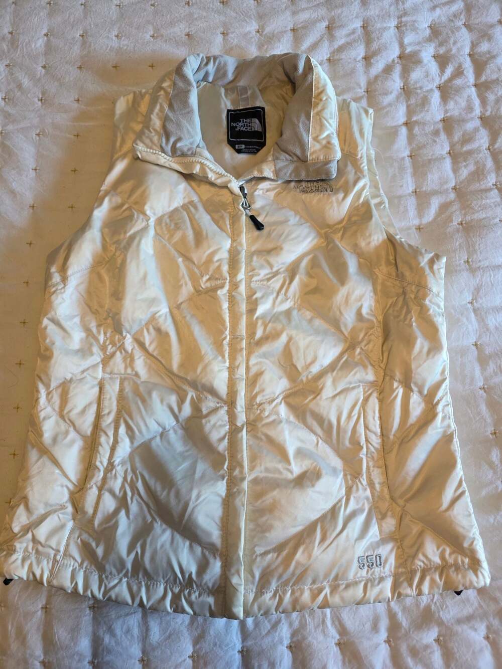 The‎ North Face Women's 550 Fill Goose Down Quilted Vest Off-White